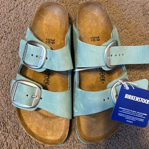 Teal Birkenstocks